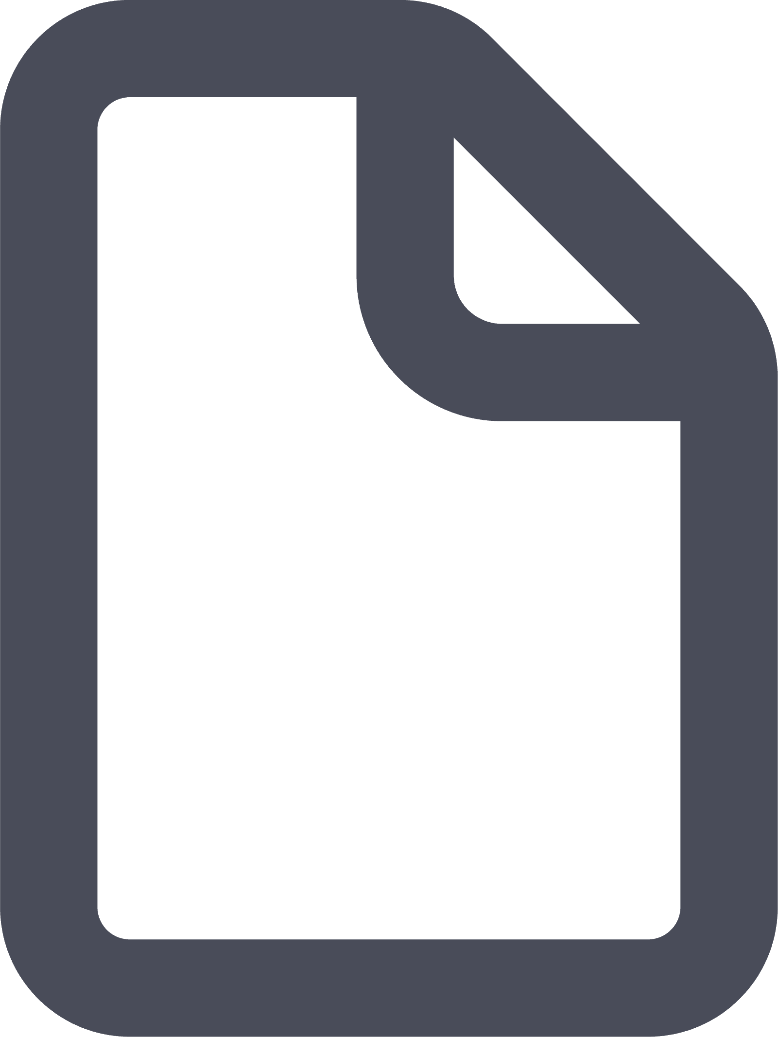 A simple icon of a blank, white document with a dark gray border and a folded top-right corner, representing a file or paper.