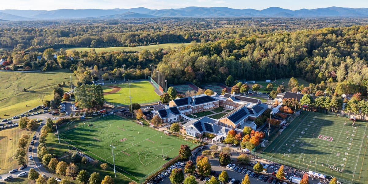 arial photo of belfield campus