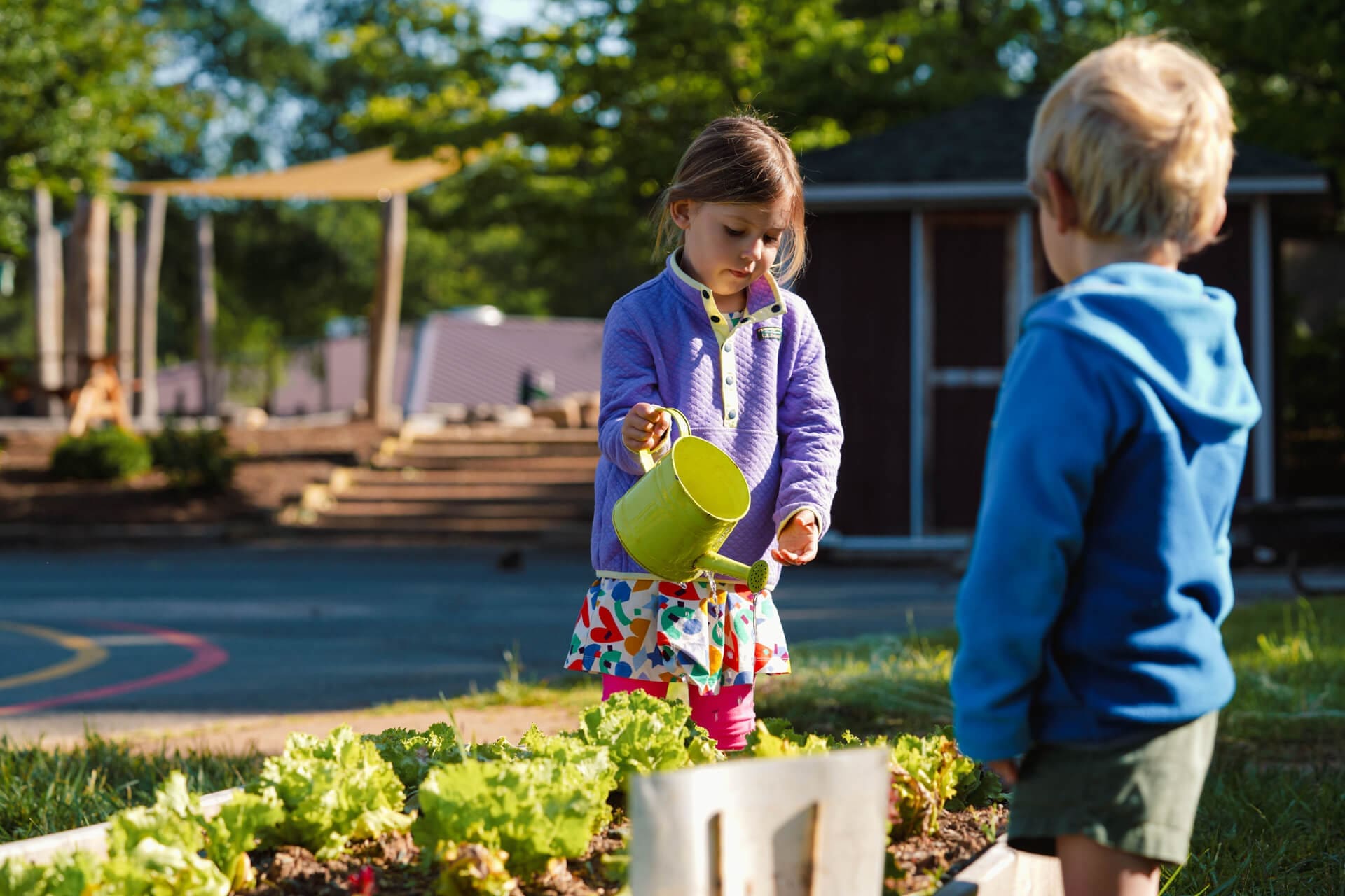 Girl gardening